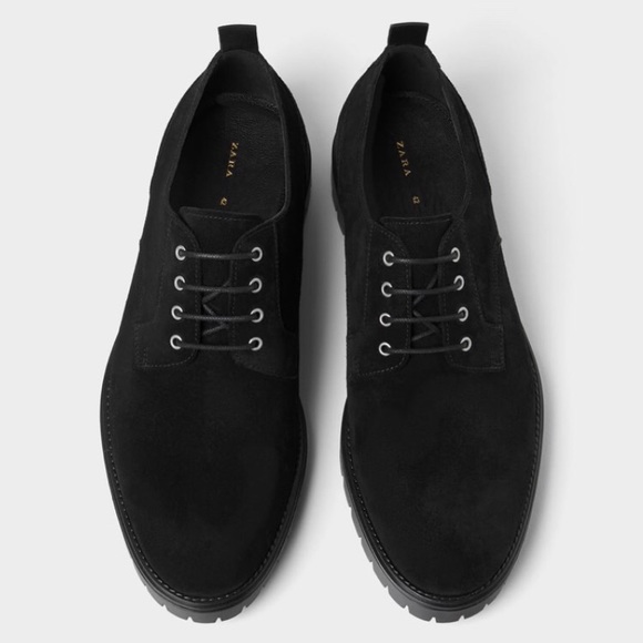 Zara Men Black Leather shoes size 8 & 9 - Picture 4 of 7